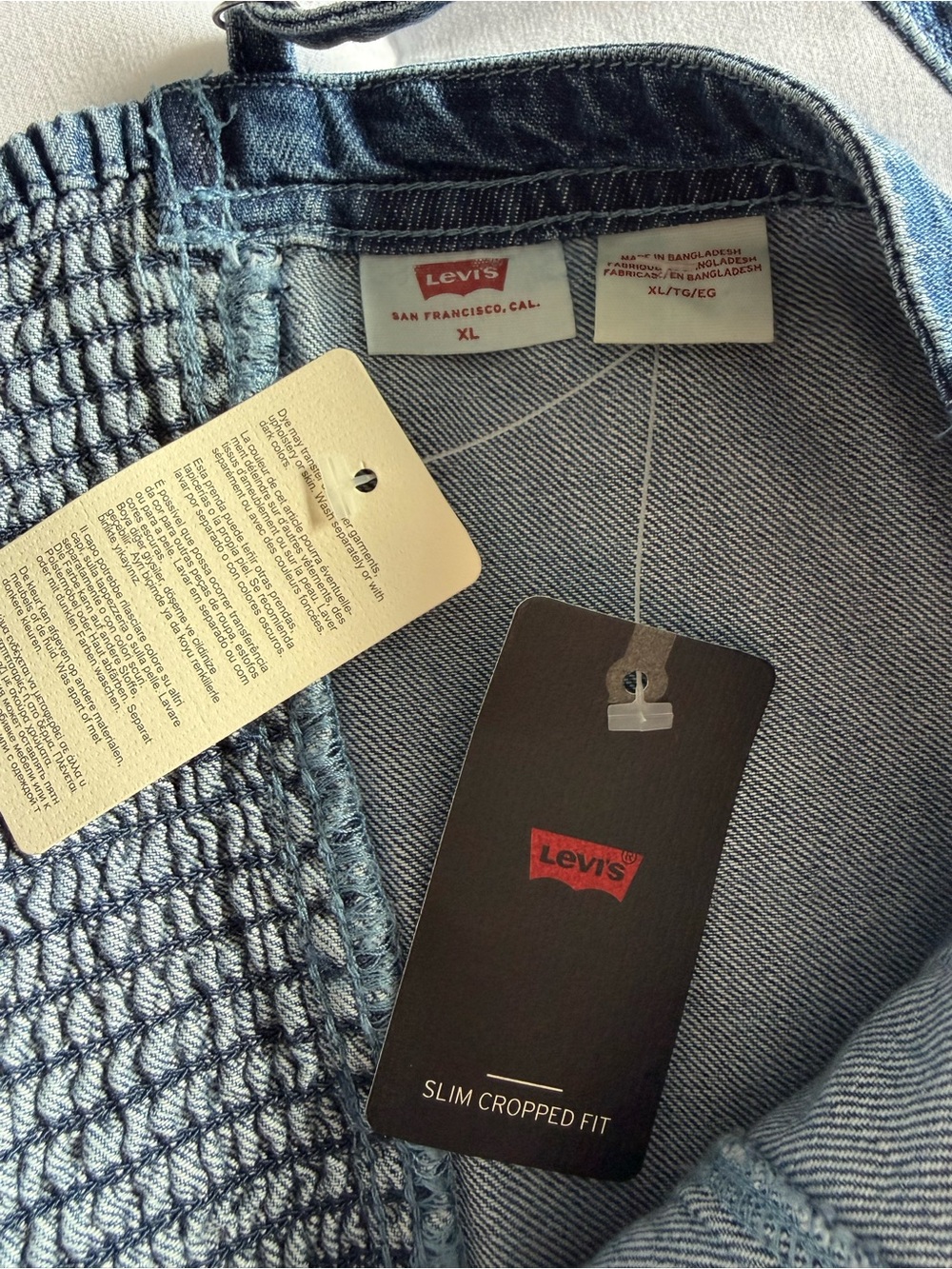 Levi's Dark Blue Denim Crop Cami - Picture 3 of 3